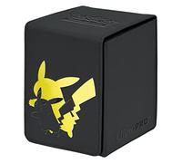 Ultra Pro Elite Series Pikachu Alcove Flip Deck Box - Magie en similicuir de qualité supérieure pour 100 cartes Pokémon à double manche et Magic the Gathering - Fermeture magnétique et humour pour les