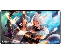 Final Fantasy x Universes Beyond Y'shtola, Secret Seeker Tapis de jeu noir cousu pour Magic : The Gathering