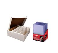 Ultra Pro Lot de 25 chargeurs supérieurs 3 x 4 avec boîte de rangement BCW Monster pour 3 200 cartes à collectionner de taille standard