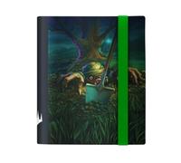 Ultra PRO - MTG Duskmourn Pro Binder FT. Exhume and Crypt Ghast, protège et stocke 160 cartes de taille standard dans des poches latérales à chargement latéral, pages Webbed vert slime, œuvre d'art