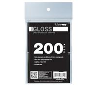 Ultra PRO - Protège-cartes standard Pro Gloss 200 ct noir - Protège et stocke les objets de collection, les cartes de sport, MTG, D&D, taille standard, finition brillante haute clarté