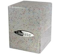 Ultra Pro Satin Cube Deck Box Boîte de rangement 100 cartes, cristal pailleté, protège vos cartes de jeu, de sport ou à collectionner dans une élégante boîte à paillettes, parfaite pour voyager