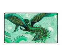 Ultra PRO - Tarkir Dragonstorm Teval, Arbiter of Virtue Tapis de jeu noir cousu pour Magic : The Gathering | Tapis de table de jeu, accessoire de jeu de cartes, tapis de jeu TCG, tapis de jeu de table
