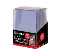 Ultra Pro Toploaders Lot de 10 surchargeurs Ultra épais 7,6 x 10,2 cm 180PT Accessoires, Claire, 3 x 4 inch