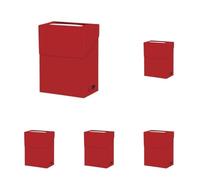 Ultra Pro : Up - Deck-Box | Accessoire cartes à collectionner | Capacité 75 cartes protégées | Rouge (Lot de 5)