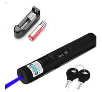 Ultra Puissant Pointeur Laser Violet 1mw 532nm+Clé De Sécurité +Batterie+Chargeur