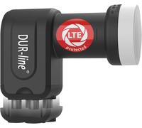 +Ultra Quad LNB - 4 participants Noir - avec Filtre LTE [ Test TRÈS Bien *] 4-Fois, numérique avec Protection Contre Les intempéries, Full HD, 4K,Qualité Premium