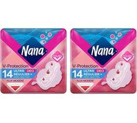 Ultra Régulier Plus Deo Serviettes Hygiéniques Avec Ailettes, 250g (Lot De 2)