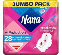 Ultra Régulier Plus Deo Serviettes Hygiéniques Avec Ailettes - Flux Modérés - 28 Serviettes En Pochette Individuelle