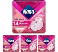 Ultra Régulier Plus Serviettes Hygiéniques Avec Ailettes, 80g (Lot De 4)