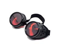 Ultra Rivet Noir Avec des Verres Kaléidoscope Lentilles Steampunk Goggles Mens Womens Cyber Goggles Victorian Punk Welding Cosplay Goggles Goth Rustic Rivet Round Eyewear Flying Goggles
