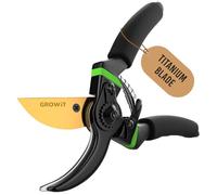 Ultra Sharp Japanese Steel Pruning Shears - Cuts 3X Easier, Weak Hand Arthritis Clippers, Rust-Resistant Titanium Coated Pruner, Effortlessly Cuts 3/4 Inch