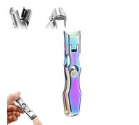 Ultra Sharp Stainless Steel Nail Clippers, Anti Splash Wide Jaw, Easy Foot & Finger Nail Trimmer for Seniors & Problem Nails (A3)
