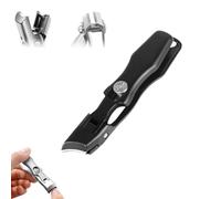 Ultra Sharp Stainless Steel Nail Clippers, Anti Splash Wide Jaw, Easy Foot & Finger Nail Trimmer for Seniors & Problem Nails (A4)