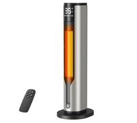 Ultra Silencieux Chauffage d’Appoint 2000W PTC - Radiateur Electrique Économe & Sécurisé, 3 Modes & ECO, Anti-chute/Surchauffe, Télécommande, Minuterie, Chauffage Soufflant Rapide pour Bureau/Chambre