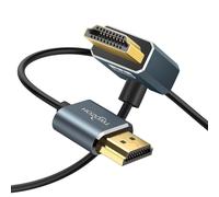 Ultra Slim Câble Hdmi Angle Coudé 270° Degré 5M, Fin Et Souple Cordon Hdmi Cable Supporte 3D/4K@60Hz[CAB4191147]