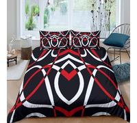Ultra Soft 3D Microfiber Abstract pattern Quilt Cover All Season Bedding Sets w/ Matching Pillowcase Modern geometric design Duvet Cover All Season Breathable Washable Bedroom Decor King（220x240cm）