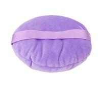 Ultra Soft Swansdown Grande Bouffée en Poudre Rond et Lâche pour le Maquillage en Violet, Utilisation Sèche Humide Polyvalente, Facilement Lavable avec Conception de Poignée de Ruban, Parfaite pour
