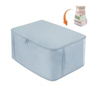 Ultra Space Saving Self Compression 2024 Sac de rangement de valise, 52 x 42 x 25 cm, grand, avec fermeture éclair, convient pour les vêtements, couettes, linge de lit, bleu