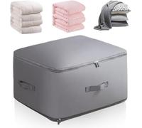 Ultra Space Saving Vacuum Bag for Duvet, Ultimate Compression Bag, Travel Vacuum Bag Organizer, Ultra-Small Bulky, Storage Bags for Duvets, Clothes, Apricot,