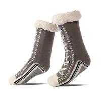 Ultra-thick Cashmere Slipper Home Socks with Silicone Grips, Cashmere Socks for Women (#1,One Size)