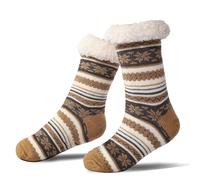 Ultra-thick Cashmere Slipper Home Socks with Silicone Grips, Cashmere Socks for Women (#9,One Size)