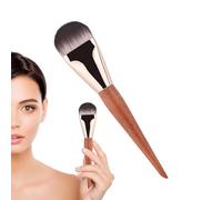 Ultra Thin Flat Foundation Brush, Soft Bristle Makeup Applicator with Portable Wooden Handle, Ideal for Cream Blending, Powder Buffing, and Cosmetic Application