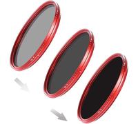 Ultra Thin Lens Filter ND Fader Adjustable Variable Neutral Density Filter ND2 to ND400 - Red (82mm)