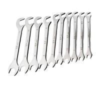 Ultra Thin Metric Wrench Set 3.78x0.39x0.2 Inches | 10 Pieces Bicycle Repair Tool - Metric Wrench Spanner Tool - For Technicians Mechanics Repairers Bicycle Motorcycle Cars Furniture Electronics