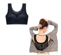 Ultra-Thin Plus Size Ice Silk Comfort Bra,Seamless Invisible Lifting Bra,Cooling Breathable Butterfly Beauty Back Sports Yoga Bra for Women. (5XL, Black)