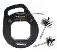 ULTRABrush,Nettoyage de la cheminée,Brosse ramoneur compatible avec tous les types de cheminées,Lot de 3 pièces avec distributeur pour une utilisation pratique et rapide