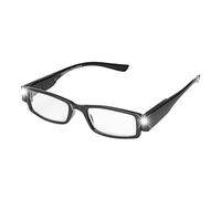 UltraByEasyPeasyStore Ultra Noir 0.50 Adultes LED Lunettes de Lecture Nuit éclairées Hommes Femmes Presbytie Dioptrie avec Lumières Puissance Dioptre Force Lentilles Grossissantes