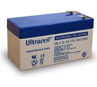 Ultracell Batterie plomb-acide 12 V, 1,3 Ah (1.3-12) Batterie plomb-acide Faston (4,8 mm), VdS BATTERY 12-1.3 (UL1.3-12) Ultracell
