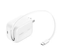 Belkin UltraCharge Chargeur USB C, 45 W avec Câble USB-C Rétractable 80 CM Et Port USB-C, pour iPhone 17 Et 16 Series, Galaxy S26 Series, AirPods, Tablettes, MacBook, Ordinateurs Portables