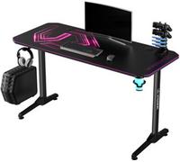 ULTRADESK FRAG gamer desk - PINK V3, 140x60 cm, 76 cm, avec tapis de souris, porte-casque et porte-boisson