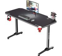 ULTRADESK FRAG - WHITE Bureau de jeu V3, 140x60 cm, 76 cm, avec tapis de souris, porte-casque et porte-boisson