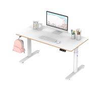 Ultradesk - Pulsar Bureau Enfant Électrique Réglable en Hauteur - 120x60x55-81cm - pour 2 Moniteurs - pour Chambre d’Enfant, d’Adolescent - Blanc
