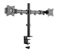 ULTRADESK SKELETON Support double réglable pour 2 moniteurs, 16KG, pince et œillet de table, 17"-30