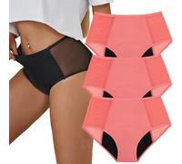 Ultradries Leakproof Panties, Washable Reusable High Waist 4-Layer Incontinence Underwear for Women Over 60+ (3PCS-C,4XL)
