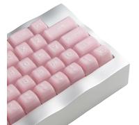 ULTRAEQUIP Keycap Set Pink Jade, 160 Keys RSA Profile PBT Keycaps Double Shot Translucent Custom for Mechanical Gaming Typing Keyboard