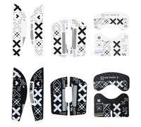 ULTRAEQUIP Lot de 2 bandes adhésives blanches et noires pour souris de jeu Logitech G Pro X Superlight, prédécoupées, motif noir et blanc, autocollant, résistant à la transpiration