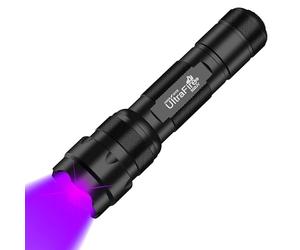 Ultrafire 502B Lampe de Poche UV 395-405 nm Ultraviolet Blacklight Mini Lampe Torche Noir Lumière, pour Détecter l'urine de l'animal, les fuites dangereuses, l'agent fluorescent