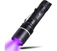 UltraFire Lampe de poche UV LED 395 nm - Lumière noire - Mode unique - Lampe ultraviolette - Pour résine durcissante - Colle UV - Détection des taches d'urine d'animaux de compagnie - Détection de