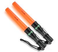 ULTRAFIRE Lampe torche LED 27,9 cm, 250 lumens, sûre, 3 modes incl. clignotant rouge, baguette de circulation, aéroport, pompiers, urgence, UF-303