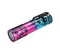 UltraFire Lampe torche LED Mni rechargeable USB 800 lumens, 5 modes, intensité variable en continu, petite lampe de poche étanche pour enfants, camping en plein air (rose)