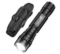 ULTRAFIRE Lampe torche tactique avec étui, 1 000 lumens, lampe torche LED à mode unique avec pochette de poche pour ceinture de service, petite lampe torche portable super lumineuse WF-501B