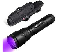 Ultrafire Lampe Torche UV 395-405nm Lumière Noire LED, Lumière Ultraviolette à Foyer Ajustable, Petite Lumière UV Mode Unique pour Polymérisation de Résine, Détecteur de Fuites, 502UV