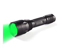UltraFire Lampe Torche Vert Lumière Verte,Lampe de Poche Chasse H-G3,650 Lumen Torche Led,520-535 nm longueur d'onde Professionnel Lampe Torche Tactique