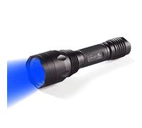 UltraFire Torche Lumière Bleue Lampe Torche Tactique H-B3,283 Lumens Lampe Torche Tactique,470 nm Longueur d'onde Lampe de Chasse Professionnel Bleue LED Imperméable Torches