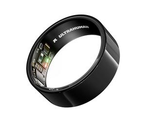 ULTRAHUMAN Ring AIR - Bague connectée de Suivi de santé, Choisissez d’Abord Votre Taille grâce au kit de Mesure ; Suivi du Sommeil ; Bague Intelligente pour Hommes et Femmes (Noir Aster, 6)